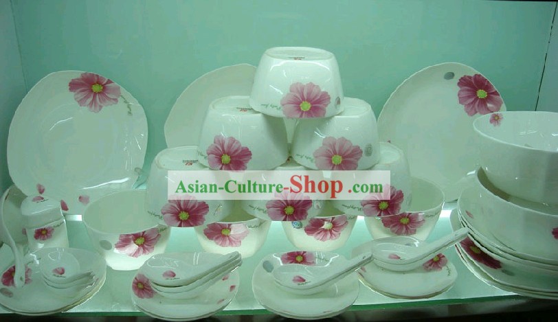 Chinese Classic Jing De Zhen Ceramic 56 Pieces Tableware Set