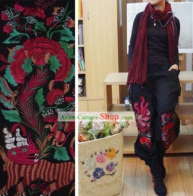 Supreme Chinese Traditional Warm Kylin Cotton and Flax Trousers for Women