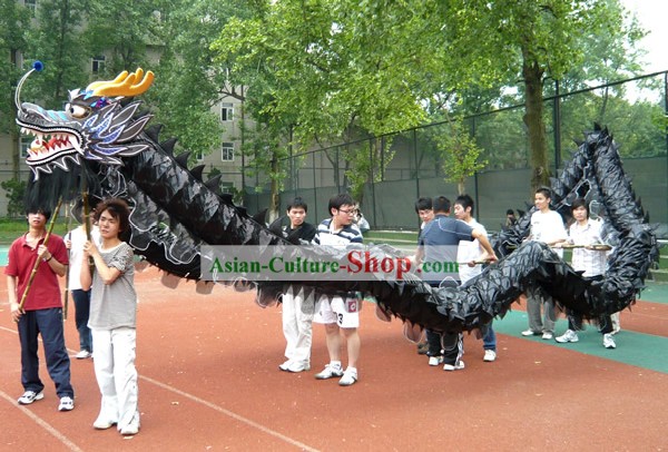 Chinese Classic Shinning Dragon Dance Equipments Complete Set (black)