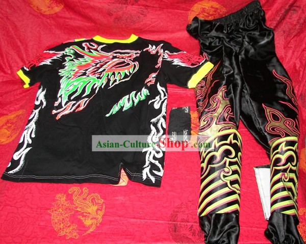 Professional Luminous Dragon Dance Costumes, Pants, Leg Coverings for Dancer (black)