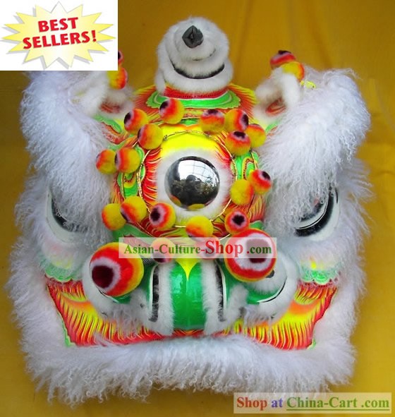 Supreme Competition and Parade Long Sheep Wool Southern Lion Dance Costumes Complete Set