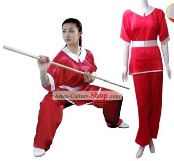 Chinese Traditional Martial Arts 100 Percent Silk Changquan Long Fist Uniform for Women