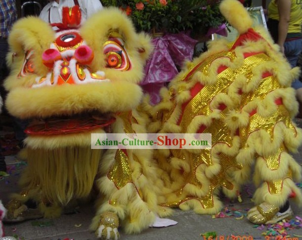 Happy Festival Celebration Lion Dance Costumes Complete Set for Children