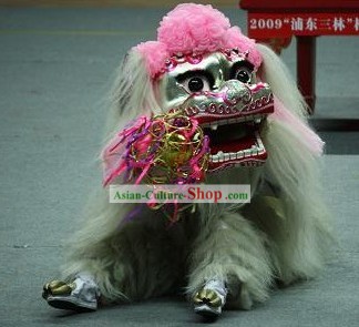 Traditional Beijing Long Yak Fur Lion Dance Costumes Complete Set