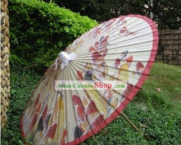 Hand Made Japanese Hundreds Fishes Paper Umbrella