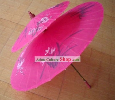 Chinese Hand Made and Painted Two-Layers Silk Wedding Romantic Umbrellas/Parasols 1