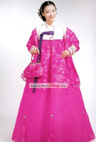 Supreme Traditional Korean Wedding Dress Complete Set for Bride