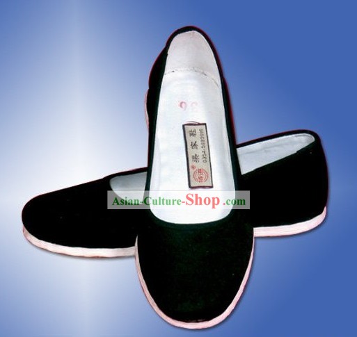 Chinese Traditional Plain Black Cloth Shoes