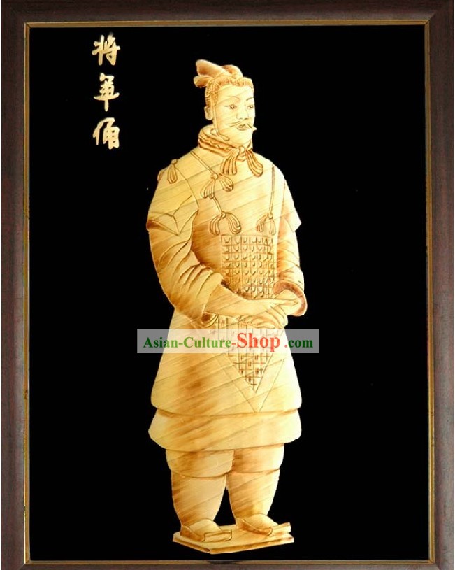 Chinese Handmade Wheat Stalk Painting - Terra-cotta Figures/Terra Cotta Warriors