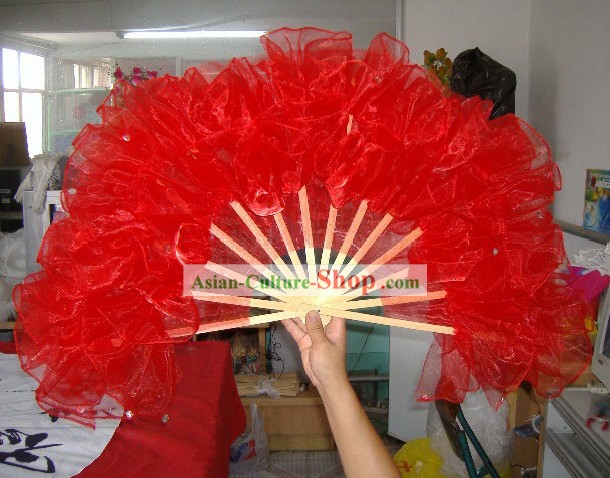 Professional Chinese Traditional Dance Gauze Fan