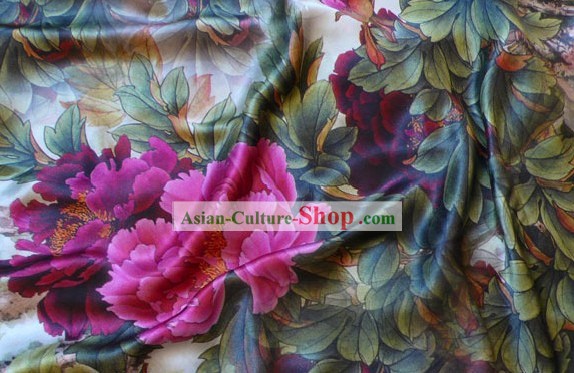 100 Percent Pure Silk Peony Fabric