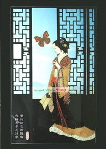 Handmade Real Butterfly Wing Painting - Ancient Beauty