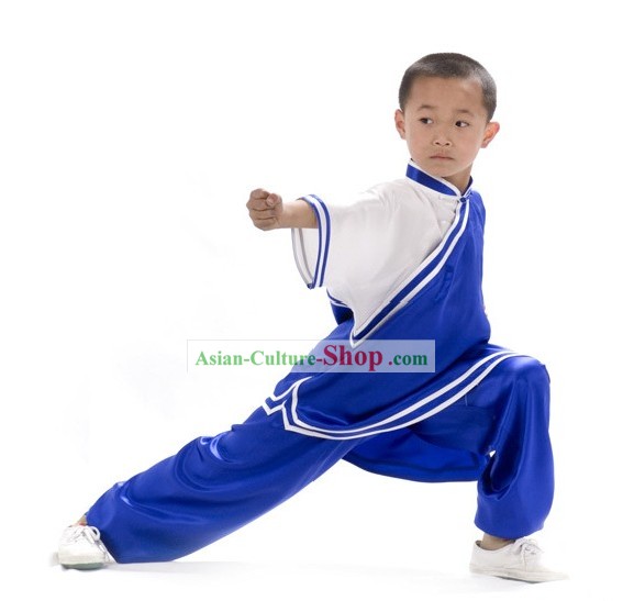 Chinese Professional Silk Kung Fu Uniform for Children