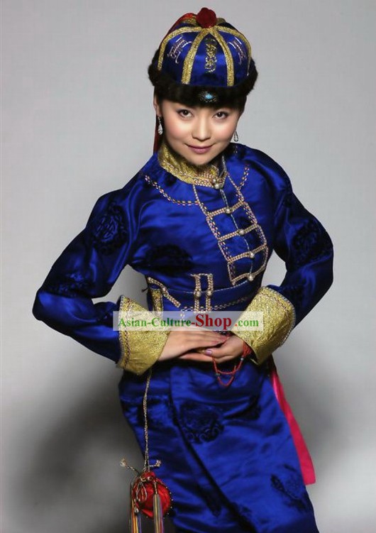 China Minority Traditional Clothing and Hat Complete Set