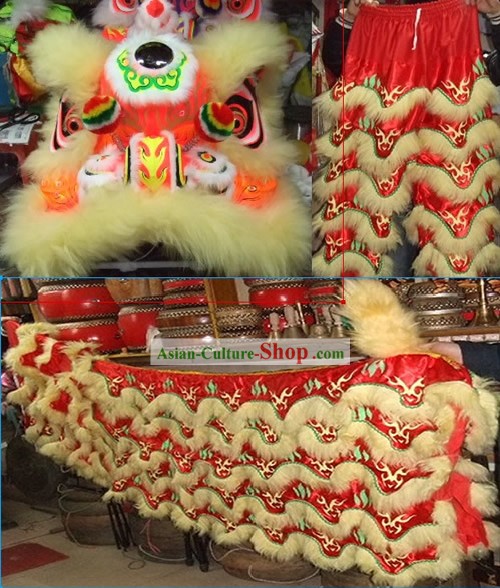 LUMINOUS Chinese Festival Celebration Lion Dance Costume Complete Set