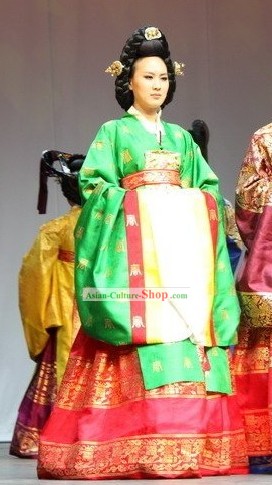 Ancient Korean Palace Hanbok Clothes Complete Set for Women