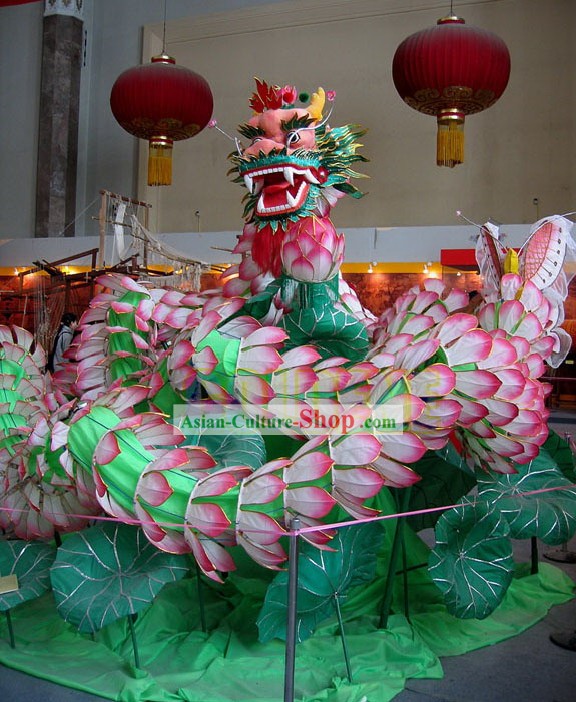 Classic Traditional Lotus Dragon Dance Costume Complete Set