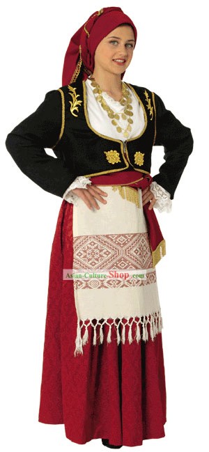 Cretan Female Traditional Greek Dance Costume