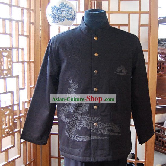 Chinese Classical Traditional Mandarin Blouse for Man-Dragon Emperor