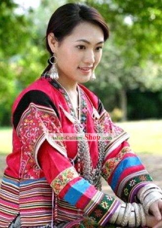 Stunning Miao Minority Silk Thread Hand Embroidery Chinese Jacket