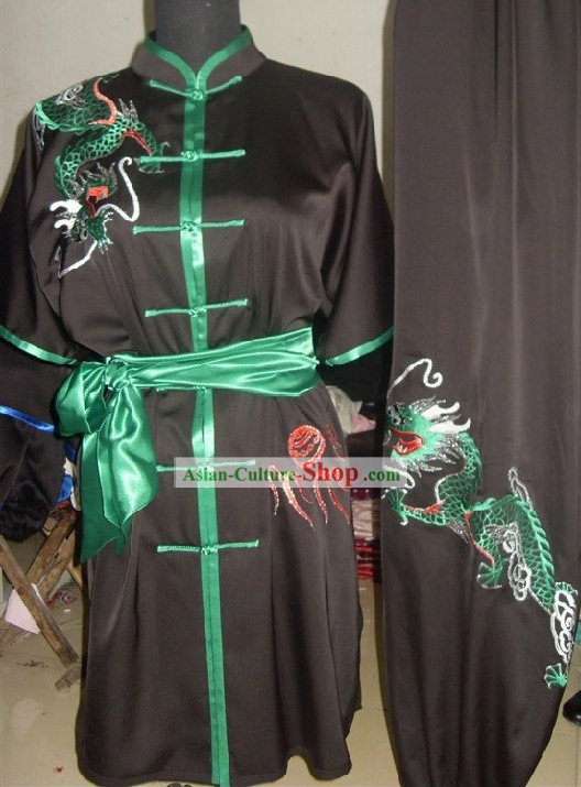 Chinese Dragon Kung Fu Martial Arts Uniform Set for Men