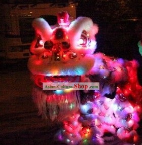 Handmade Twice Uses LED Luminous Lion Dance Costume Complete Set