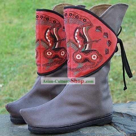 Traditional Chinese Ethnic Long Boots
