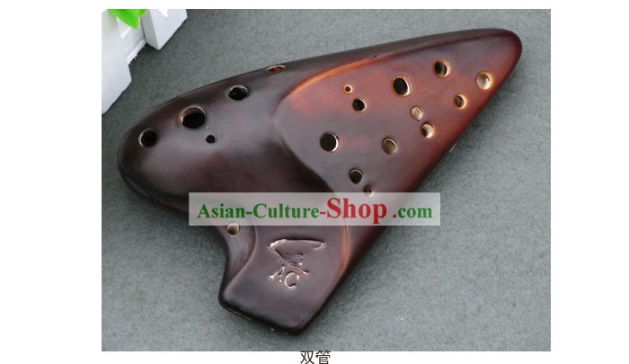 Chinese Musical Instrument Taodi Pottery Lute