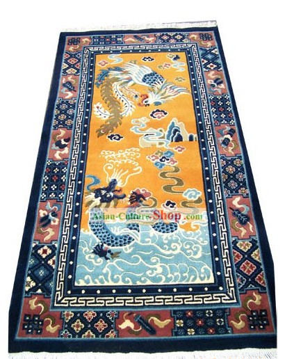 Chinese Classical Dragon and Phoenix Wool Carpet
