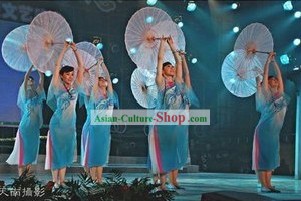 Traditional Chinese Transparent Silk Dance Umbrella