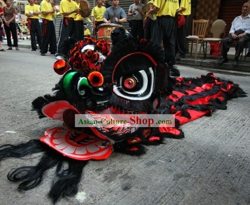 Folk Gwan Gong Lion Dance Mask Costume Complete Set
