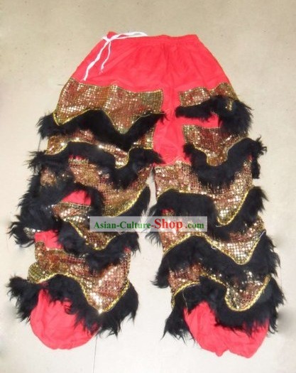 Black Long Wool Dragon Dancer and Lion Dancer Pants