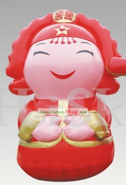 Traditional Large Chinese Inflatable Cartoon Bride Doll