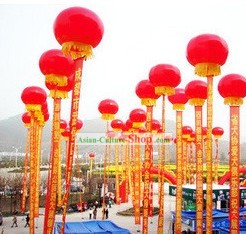 Chinese Traditional Red Inflatable Lanterns