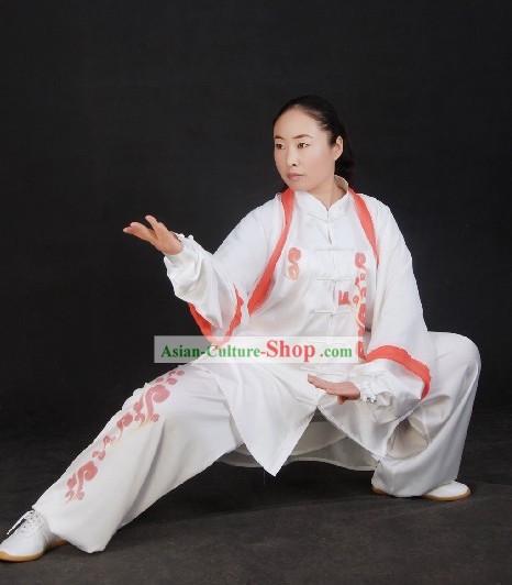 Chinese Silk Kung Fu Costumes and Cape Complete Set