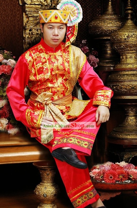Traditional Thailand Wedding Dress for Bridegroom