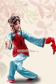 Chinese Beijing Opera Costumes and Headpieces for Children