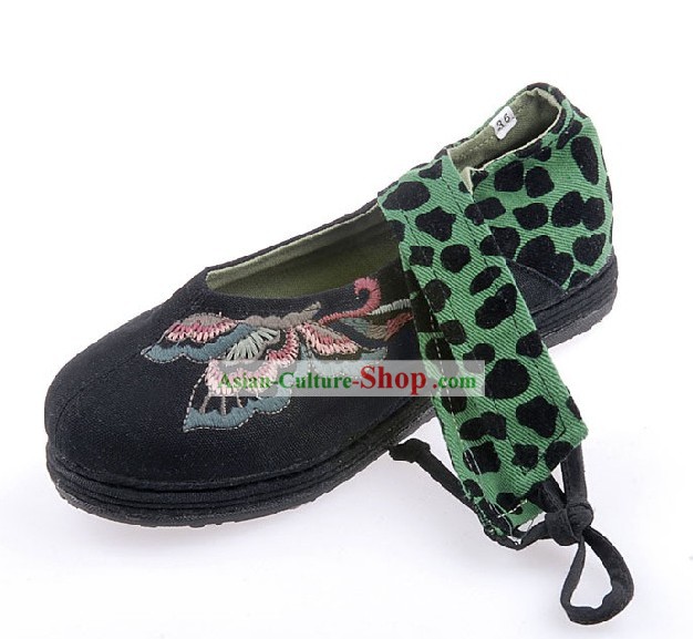 Traditional Chinese Handmade Butterfly Cloth Shoes