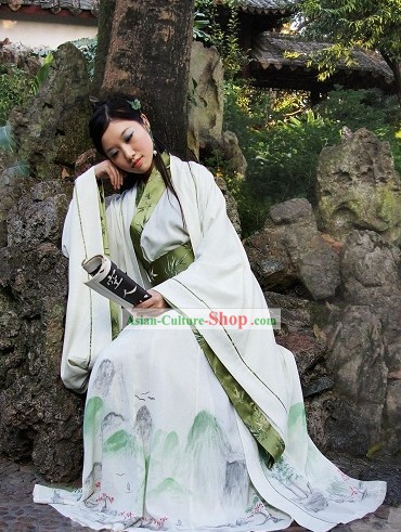 Hand Painted Zhiju Garment Informal Wear Clothing Full Set