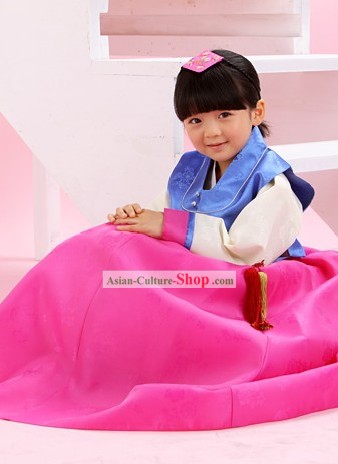 Traditional Korean Ceremonial Birthday Hanbok for Girls