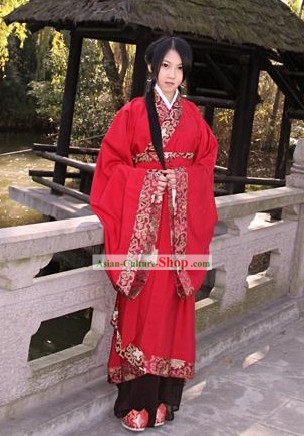 Ancient Chinese Women Wedding Dress Complete Set