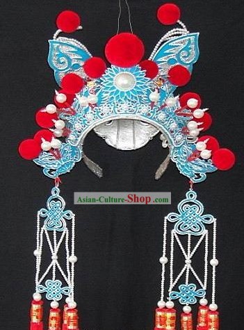 Traditional Chinese Beijing Opera Butterfly Cap
