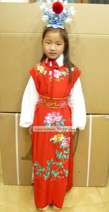 Chinese Opera Dream of the Red Chamber Jia Baoyu Costumes Full Set for Children