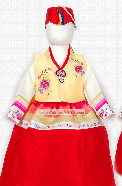 Traditional Korean Ceremonial Girl Clothing