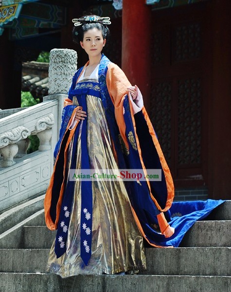 China Tang Period Emperor Wu Zetian Women Emperor Clothing