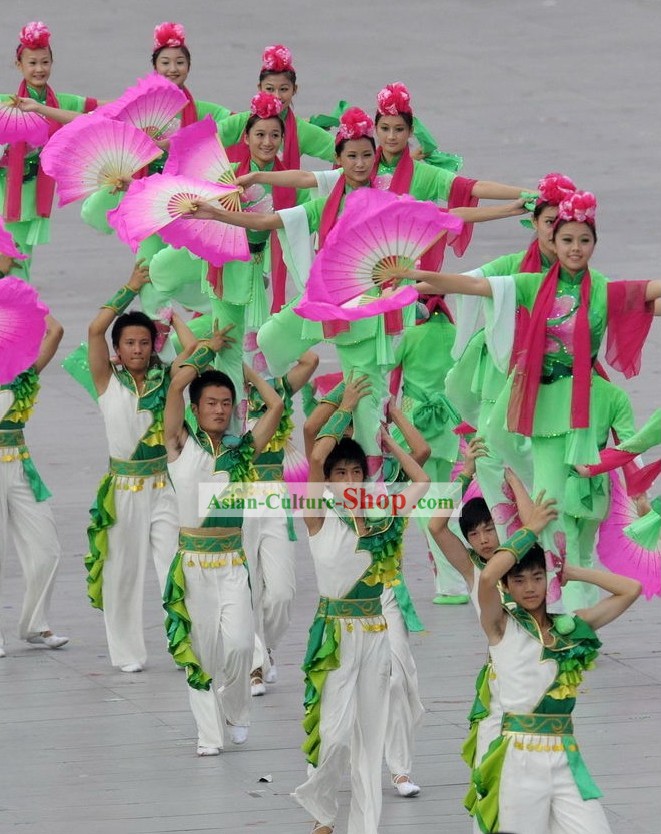 Beijing Olympic Games Opening Ceremony Fan Dance Costumes for Women