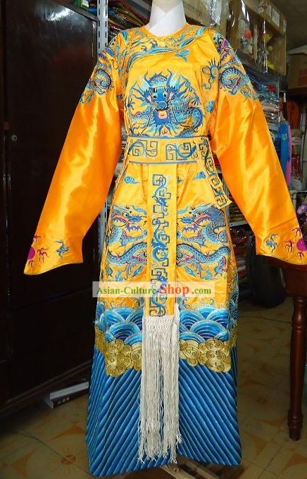 Peking Opera Emperor Embroidered Dragon Robe