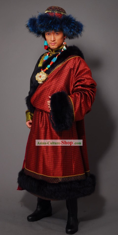 Traditional Chinese Tibetan Men Clothing