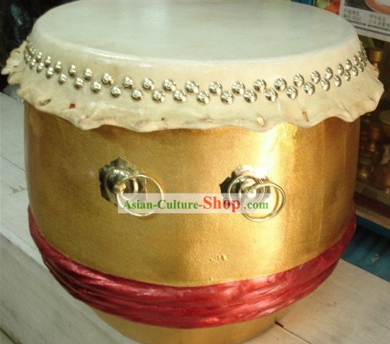 Traditional Golden Lion Dance Drum