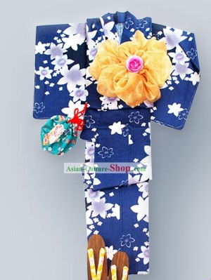 Traditional Japanese Kimono Costume Complete Set for Women